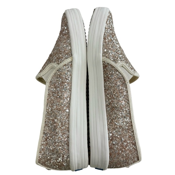 Keds Kate Spade Rose Gold/ Champagne Cream Double Decker SlipOn Sneaker Size 8.5 - Picture 11 of 16